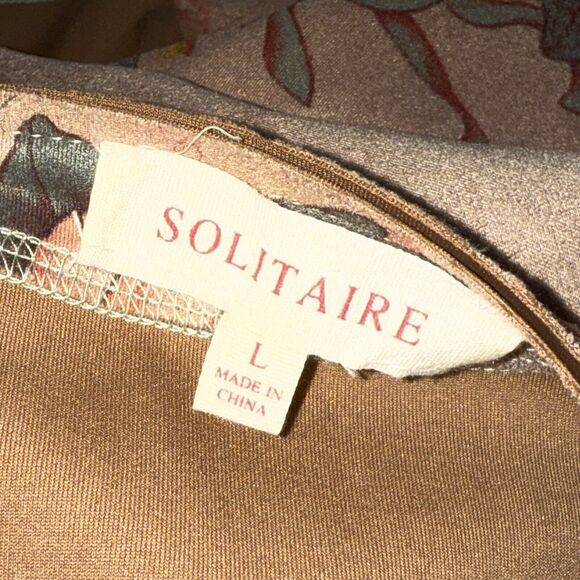 Solitaire Women’s Floral Faux Suede Cardigan Mauve Pink Size Large - Picture 4 of 4